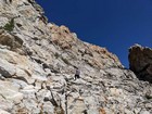 Crossing the east face of Boulder Lake Peak.