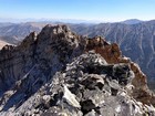 Looking back at the slightly lower north summit. We came up the reddish notch.