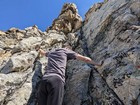 Some steep downclimbing on the west face.