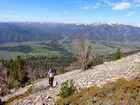 Making our way up the southern slopes of Boulder Peak.