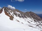 From the head of the valley, looking back on Boulder Basin Peak and Boulder Peak.