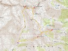 Map of the route, 10 miles and 5600' gain round trip. I went clockwise.