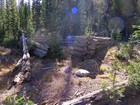 Remains of an old mining cabin in Box Canyon.