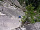 Climbing the slabs.