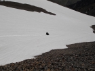 We tried to take advantage of snowfields below the 11400' saddle to speed up our descent.