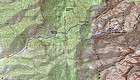 Map of the route, just under 11 miles and 3500' elevation gain round trip.