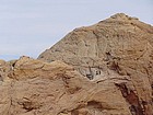 Zoomed in shot of climbers descending Bridge Mountain.