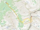 Map of the route, 12 miles and 5000' gain round trip.