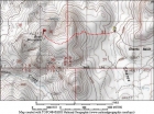 Map of the route, 2.5 miles round trip with 600 elevation gain.