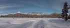 Trailhead panoramic view, our destination is in the center.