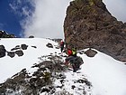 Crux of the southeast ridge route.