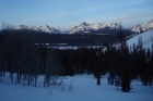 Mount Heyburn and the Sawtooths from early on in our climb of Casino Peak