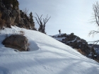 John taking a break on an rock outcropping at around 8000'.