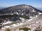 North face of Cache Peak above Independence Lakes.