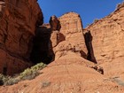 Sandstone formations along the wash.