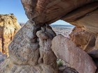 View through an arch near the summit. Notice another arch on the left.