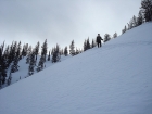 John heading down from the ridge.