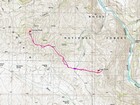 Map of the route, 6 miles and 2200' gain round trip.