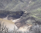 The spring run-off made this waterfall, flowing into Lucky Peak reservoir.