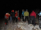 The group taking a few photos before heading down.