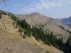 Looking up the ridge at West Chamberlain Peak.