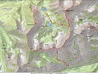 Map of the route, 11.5 miles and 4800' elevation gain round trip. I went clockwise.