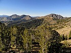 Looking southwest toward the three Pole Creek Peaks.