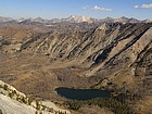 David O Lee Peak in the distance to the northeast. Notice the huge burn area below the lower Champion Lake.