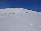 Heading up a steeper section.