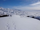 Lots of snow out on the Camas Prairie in the background.