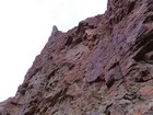 The trail runs right below these cliffs.