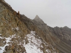 Chinese Wall summit pinnacle from the south.