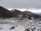 Gunsight Point above Gunsight Lake and Tin Cup Lake.