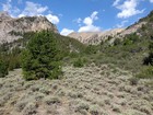 We hung a right up the valley to Cleft Peak.