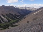 West Fork Pahsimeroi River from the saddle south of Cleft Peak.