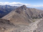 Mount Corruption from Cleft Peak, Mount Borah in the distance.