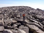 Descending from the summit.