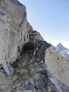The ledge that leads to the base of the Rock Route.