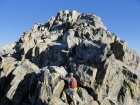 The final climb up the summit block.