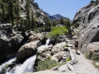 Cool waterfall next to the trail below Shadow Lake.