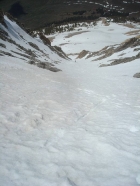 Looking down the couloir.