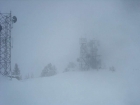 Low visibility on the summit of Snowbank Mountain.