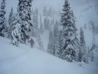 Descending towards Shirts Lake.