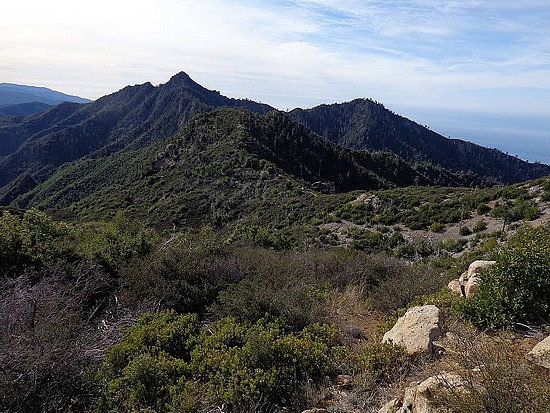 Cone Peak and Twin peak form the north.