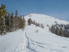 Southwest face of Copper Mountain from the shoulder on the ridge.