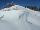 Cornices on the southeast ridge.