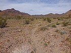 Approach hike with Corkscrew Peak in the distance.