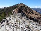 Circling the ridge above Cougar Basin.