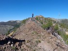 Tiptoeing down the pointy peak.
