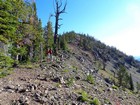 Heading up Cougar Basin Peak from the south.